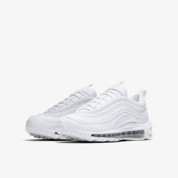 Nike Air Max 97 Older Lasten Tennarit Valkoinen Metal Hopea Valkoinen | NK834CAZ