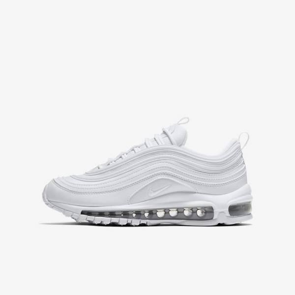 Nike Air Max 97 Older Lasten Tennarit Valkoinen Metal Hopea Valkoinen | NK834CAZ