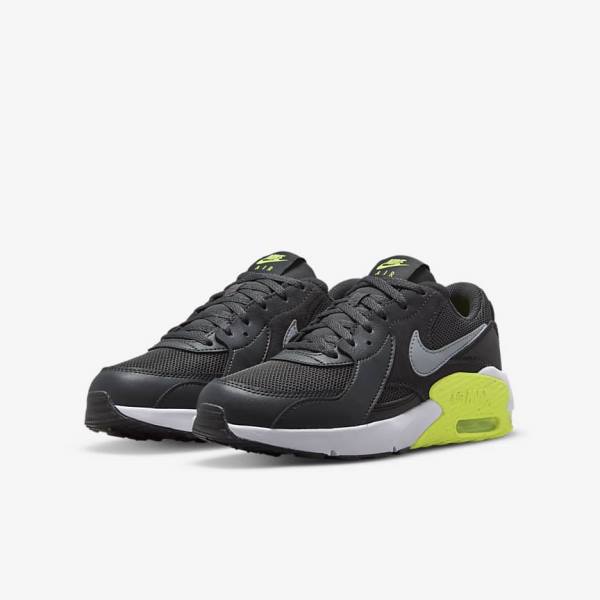 Nike Air Max Excee Older Lasten Tennarit Tummanharmaat Mustat Harmaat | NK391CST