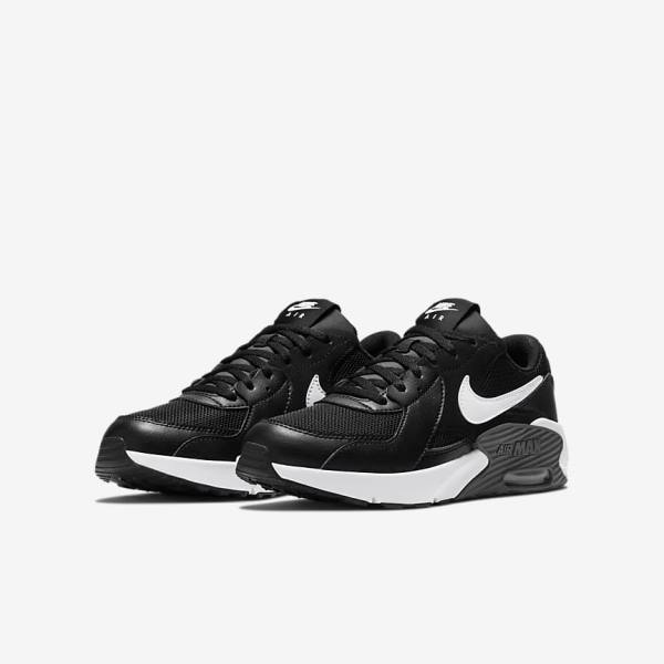 Nike Air Max Excee Older Lasten Tennarit Mustat Tummanharmaat Valkoinen | NK897HMQ