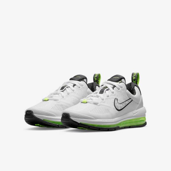 Nike Air Max Genome Older Lasten Tennarit Valkoinen Platina Mustat | NK287AFR