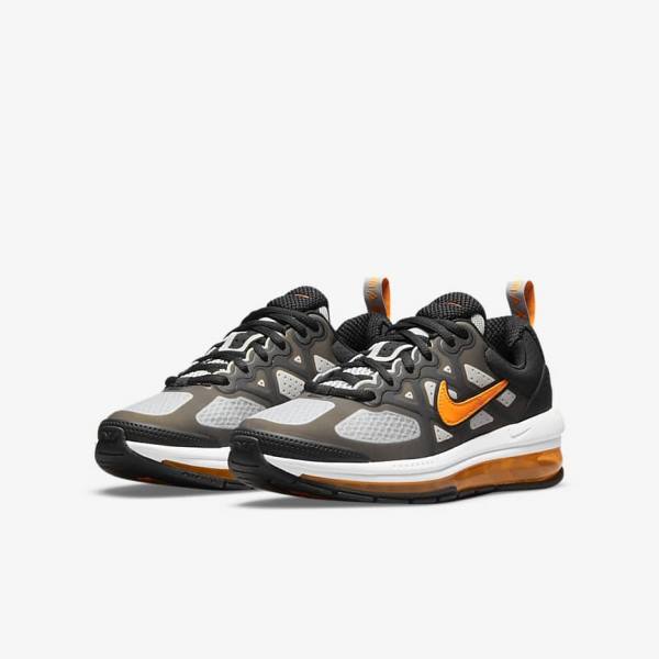 Nike Air Max Genome Older Lasten Vaelluskengät Mustat Harmaat Valkoinen Oranssi | NK683CVZ