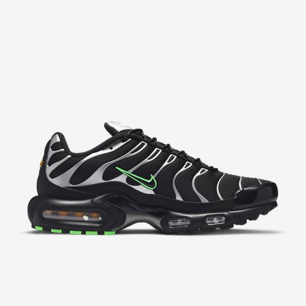 Nike Air Max Plus Miesten Tennarit Mustat Vihreä Metal Hopea Mustat | NK716KDS