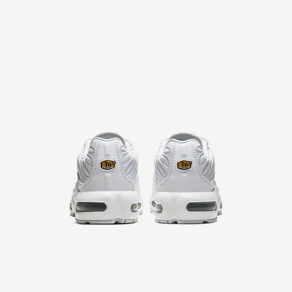 Nike Air Max Plus Older Lasten Tennarit Valkoinen Metal Hopea Valkoinen | NK092LDV