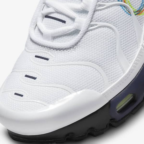 Nike Air Max Plus Older Lasten Tennarit Valkoinen Harmaat Sininen | NK094XSC