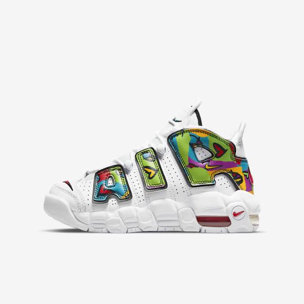 Nike Air More Uptempo Older Lasten Tennarit Valkoinen | NK029VNH