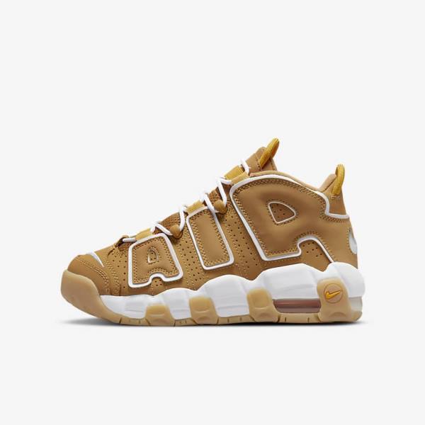 Nike Air More Uptempo Older Lasten Tennarit Ruskea Vaaleanruskea Valkoinen | NK801GJO