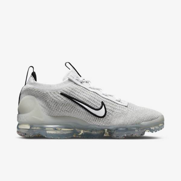 Nike Air VaporMax 2021 FK Miesten Tennarit Valkoinen Mustat Metal Hopea | NK071VDY