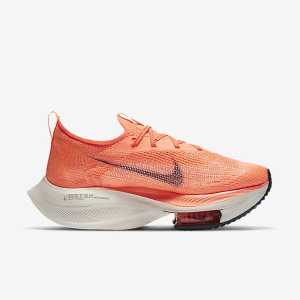 Nike Air Zoom Alphafly NEXT% Flyknit Maantie Racing Naisten Juoksukengät Vaaleanmango Metal Punainen Ruskea Mustat | NK293CVQ