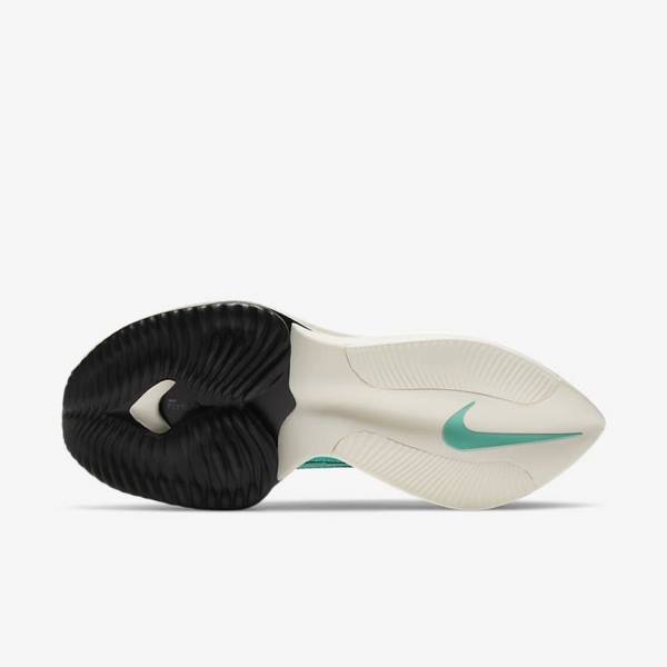 Nike Air Zoom Alphafly NEXT% Flyknit Maantie Racing Naisten Juoksukengät Turkoosi Mustat Vaaleanturkoosi Valkoinen | NK683MDE