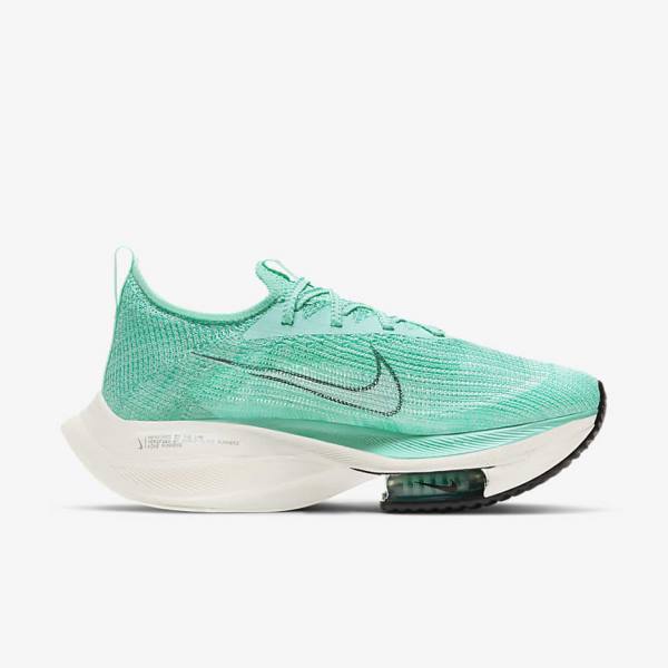 Nike Air Zoom Alphafly NEXT% Flyknit Maantie Racing Naisten Juoksukengät Turkoosi Mustat Vaaleanturkoosi Valkoinen | NK683MDE