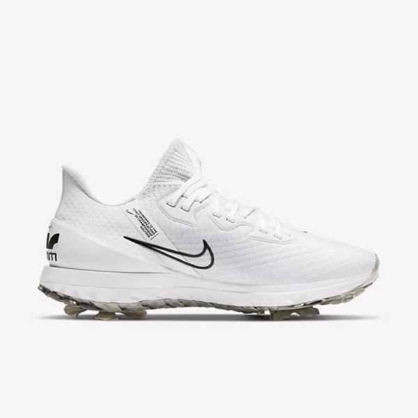 Nike Air Zoom Infinity Tour Miesten Golfkengät Valkoinen Platina Mustat | NK835HJB