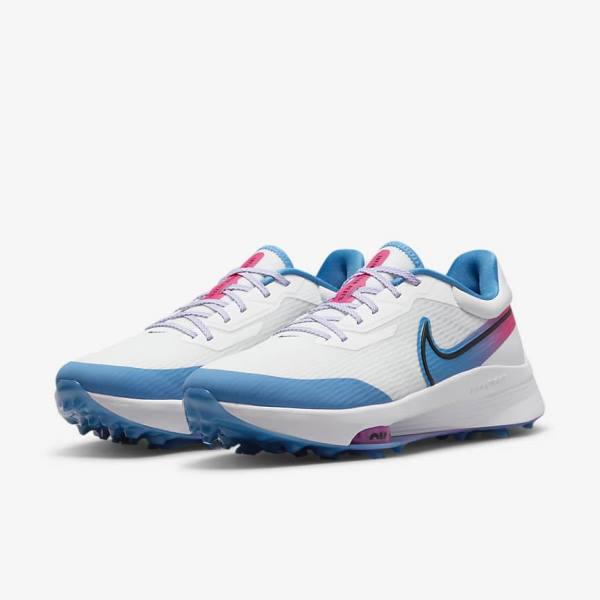 Nike Air Zoom Infinity Tour NEXT% Miesten Golfkengät Valkoinen Sininen Pinkki Mustat | NK572AIC