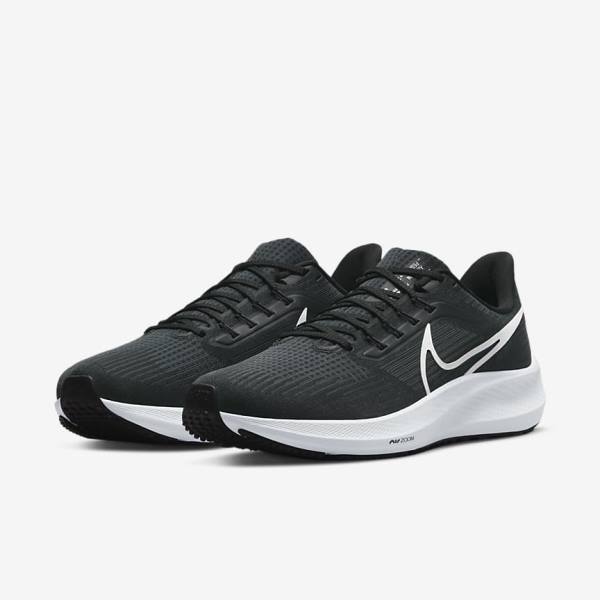 Nike Air Zoom Pegasus 39 Maantie Miesten Juoksukengät Mustat Tummanharmaat Valkoinen | NK791KBN