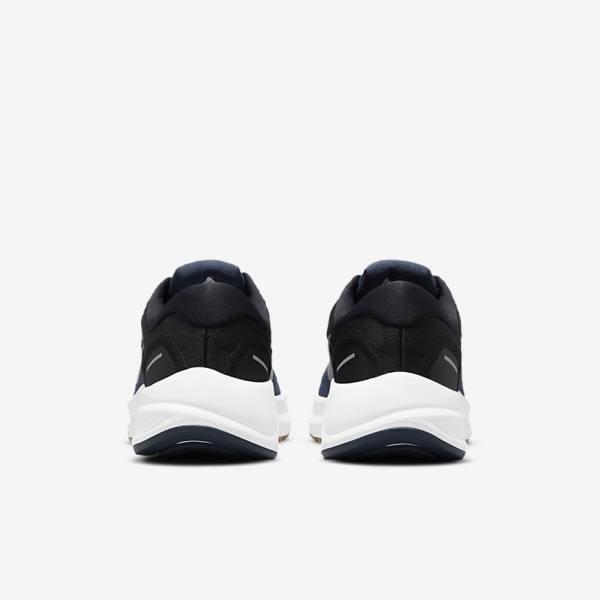 Nike Air Zoom Structure 24 Maantie Miesten Juoksukengät Sininen Mustat Tummanobsidian Harmaat | NK568UEP