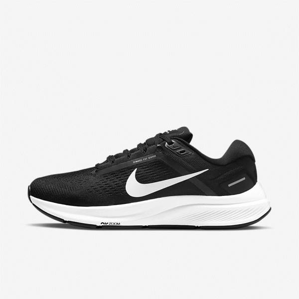 Nike Air Zoom Structure 24 Maantie Naisten Juoksukengät Mustat Valkoinen | NK293XGQ