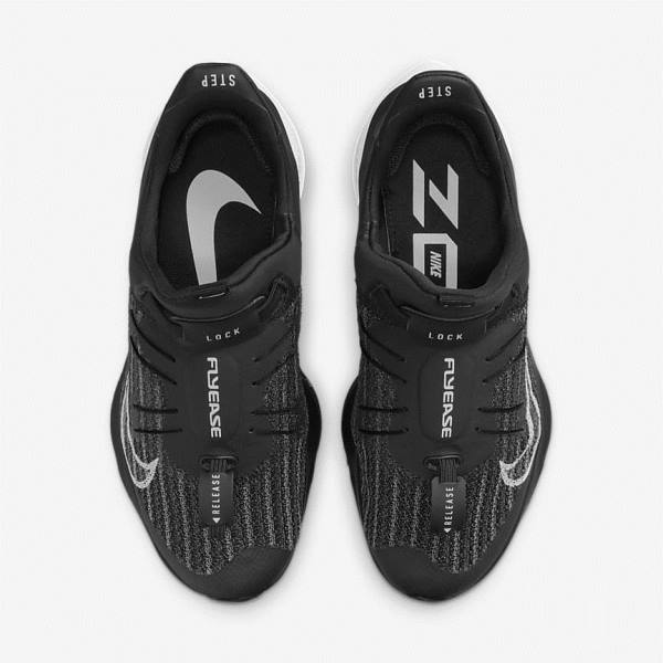 Nike Air Zoom Tempo NEXT% FlyEase Easy On-Off Maantie Naisten Juoksukengät Mustat Valkoinen | NK346MQZ