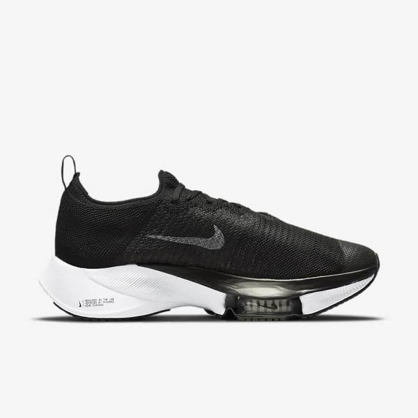 Nike Air Zoom Tempo NEXT% Maantie Miesten Juoksukengät Mustat Tummanharmaat Platina Valkoinen | NK602LNJ