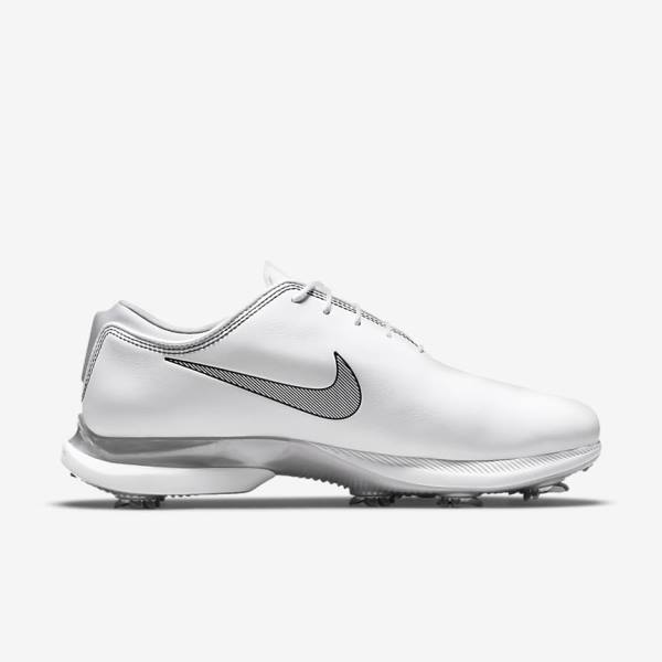 Nike Air Zoom Victory Tour 2 Miesten Golfkengät Valkoinen Metal Platina Mustat | NK427GLZ