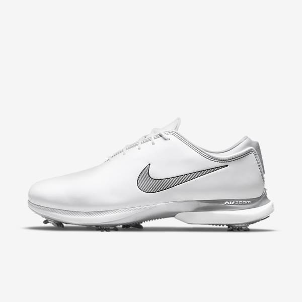 Nike Air Zoom Victory Tour 2 Naisten Golfkengät Valkoinen Metal Platina Mustat | NK824PIV