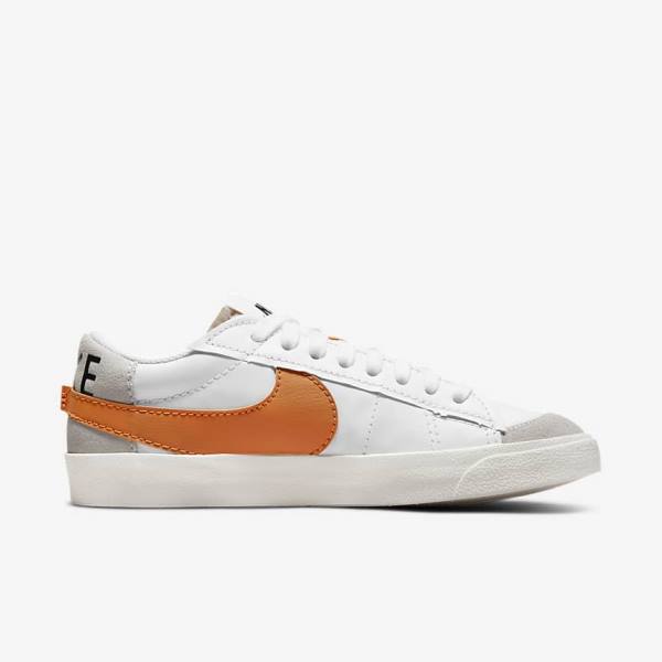 Nike Blazer Low 77 Jumbo Miesten Tennarit Valkoinen Harmaat Oranssi | NK235XOZ