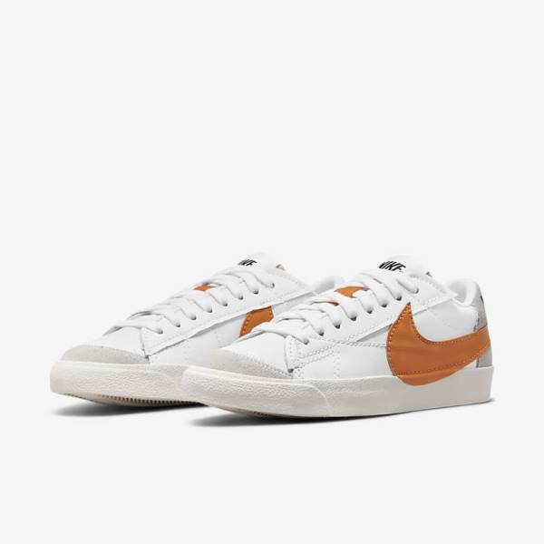 Nike Blazer Low 77 Jumbo Miesten Tennarit Valkoinen Harmaat Oranssi | NK235XOZ