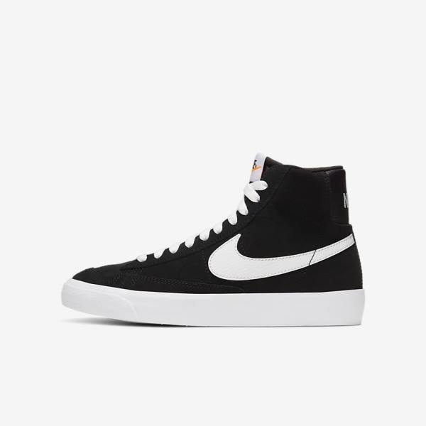 Nike Blazer Mid 77 Mokka Older Lasten Tennarit Mustat Oranssi Valkoinen | NK615XMO