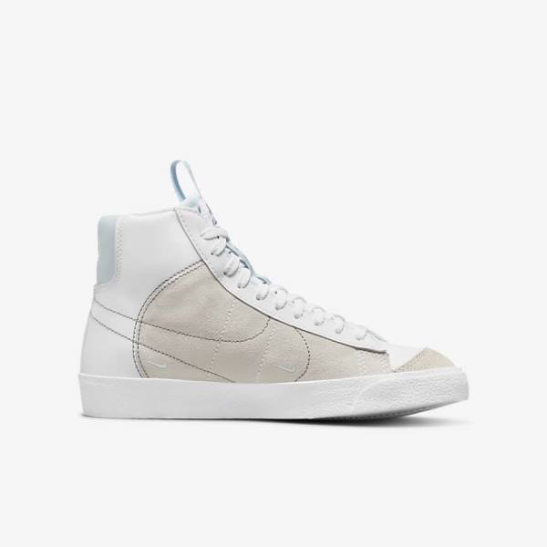 Nike Blazer Mid 77 SE Dance Older Lasten Tennarit Valkoinen Sininen Harmaat | NK485JHU