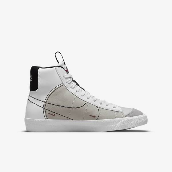 Nike Blazer Mid 77 SE Dance Older Lasten Tennarit Valkoinen Mustat Valkoinen Viininpunainen | NK563VZC