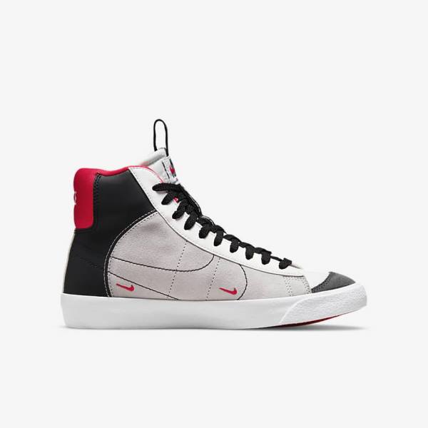 Nike Blazer Mid 77 SE Dance Older Lasten Tennarit Valkoinen Punainen Vaaleanharmaat Mustat | NK723EWG