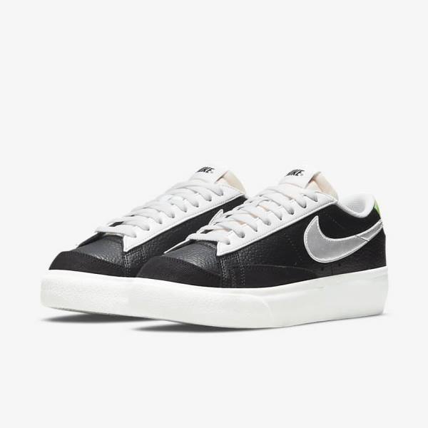 Nike Blazer Platform Naisten Tennarit Mustat Valkoinen Vihreä Metal Hopea | NK301WNR