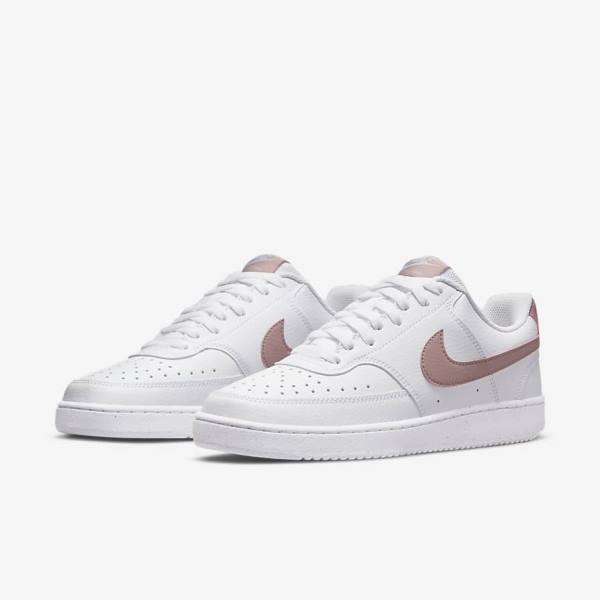 Nike Court Vision Low Next Nature Naisten Tennarit Valkoinen Pinkki | NK839MVO