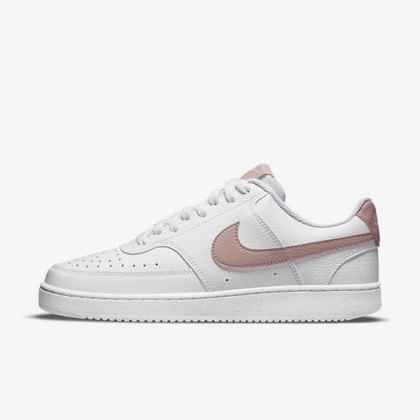 Nike Court Vision Low Next Nature Naisten Tennarit Valkoinen Pinkki | NK839MVO