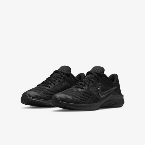 Nike Downshifter 11 Older Maantie Lasten Tennarit Mustat Tummanharmaat | NK618SGH