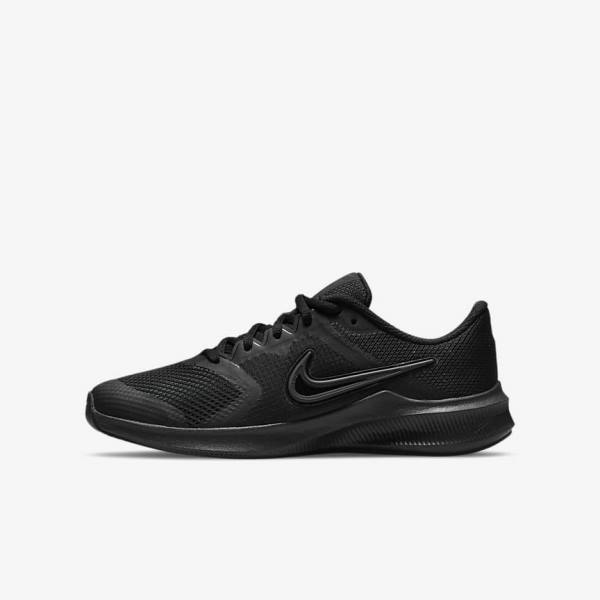 Nike Downshifter 11 Older Maantie Lasten Tennarit Mustat Tummanharmaat | NK618SGH