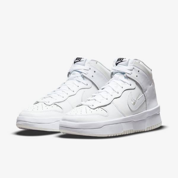 Nike Dunk High Up Naisten Tennarit Valkoinen Mustat Valkoinen | NK632EBF