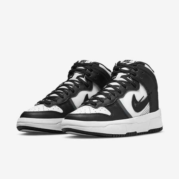 Nike Dunk High Up Naisten Tennarit Valkoinen Tummanharmaat Mustat | NK802SWY