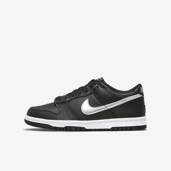 Nike Dunk Low Older Lasten Tennarit Mustat Harmaat Valkoinen | NK810LVA