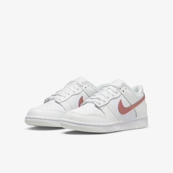 Nike Dunk Low Older Lasten Tennarit Valkoinen Metal Punainen Ruskea | NK256BJF