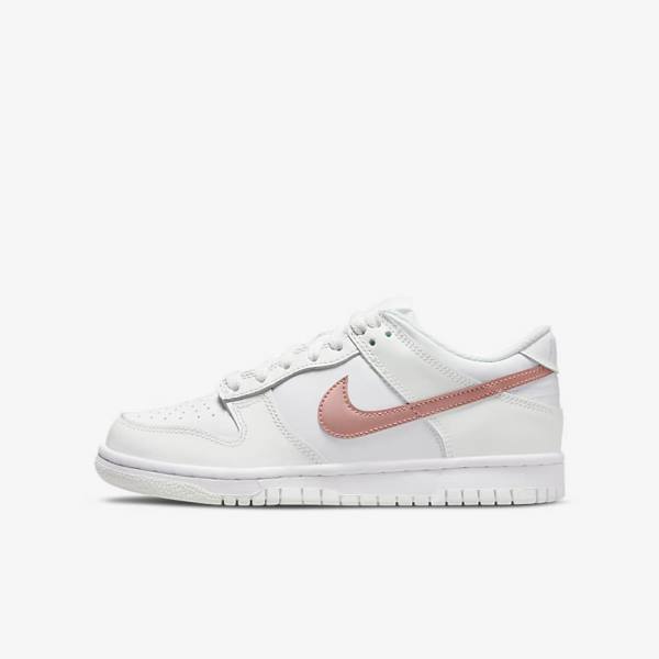 Nike Dunk Low Older Lasten Tennarit Valkoinen Metal Punainen Ruskea | NK256BJF