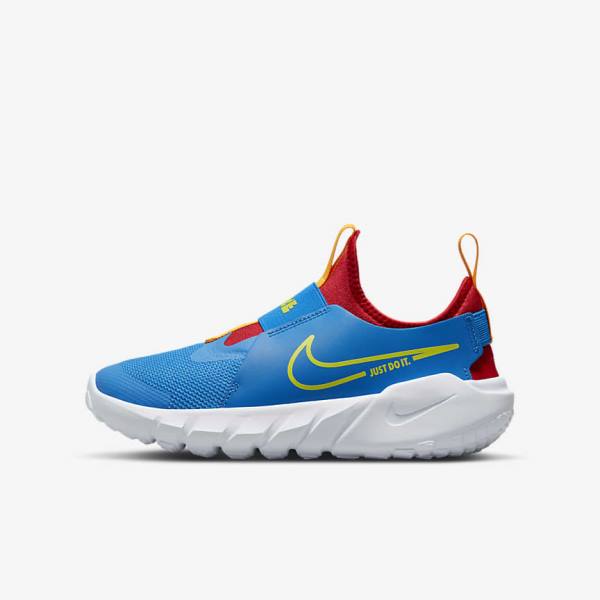 Nike Flex Runner 2 Older Maantie Lasten Juoksukengät Sininen Punainen Kultaiset Vihreä | NK158QPW