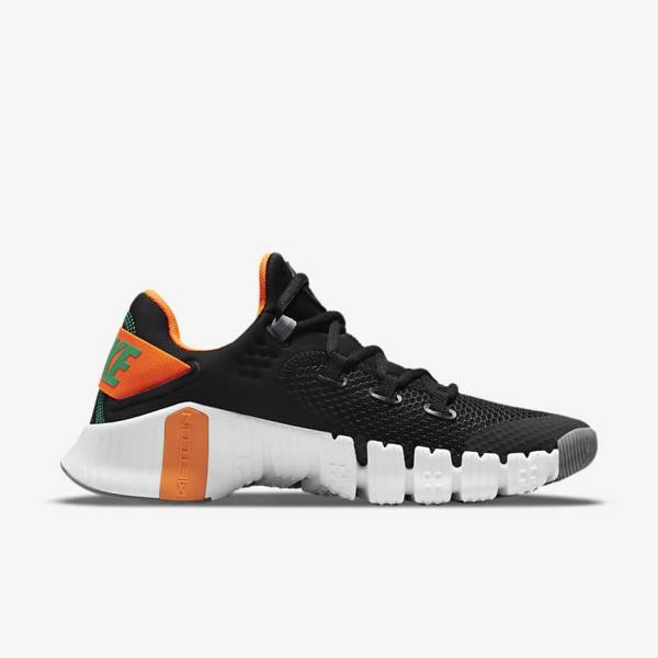 Nike Free Metcon 4 Miesten Treenikengät Mustat Oranssi Valkoinen Turkoosi | NK702EXR