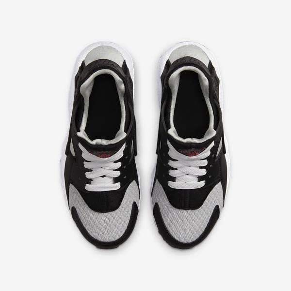 Nike Huarache Run Older Lasten Tennarit Mustat Harmaat Valkoinen Punainen | NK184DBR