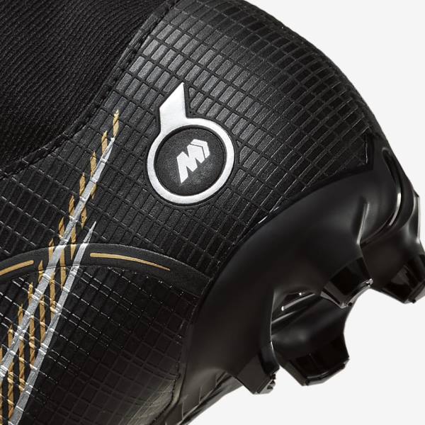 Nike Jr. Mercurial Superfly 8 Academy MG Older Multi-Ground Lasten Jalkapallokengät Mustat Metal Hopea Harmaat Metal Kultaiset | NK142XLF