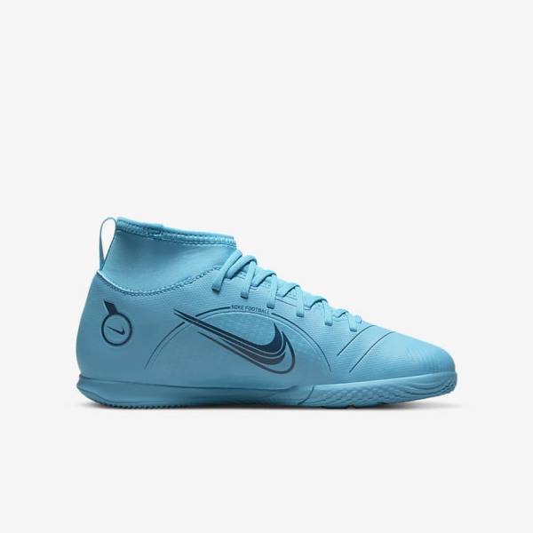 Nike Jr. Mercurial Superfly 8 Club IC Older Indoor-Court Lasten Jalkapallokengät Sininen Oranssi | NK748GYZ