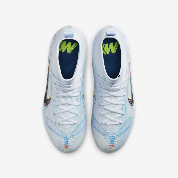 Nike Jr. Mercurial Superfly 8 Pro FG Younger and Older Firm-Grounds Lasten Jalkapallokengät Harmaat Vaaleansininen | NK047LJR