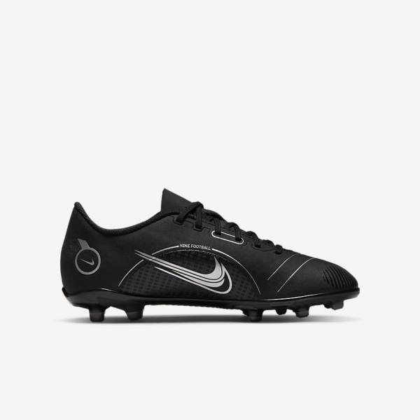 Nike Jr. Mercurial Vapor 14 Club MG Older Multi-Ground Lasten Jalkapallokengät Mustat Harmaat Metal Hopea | NK140TZB