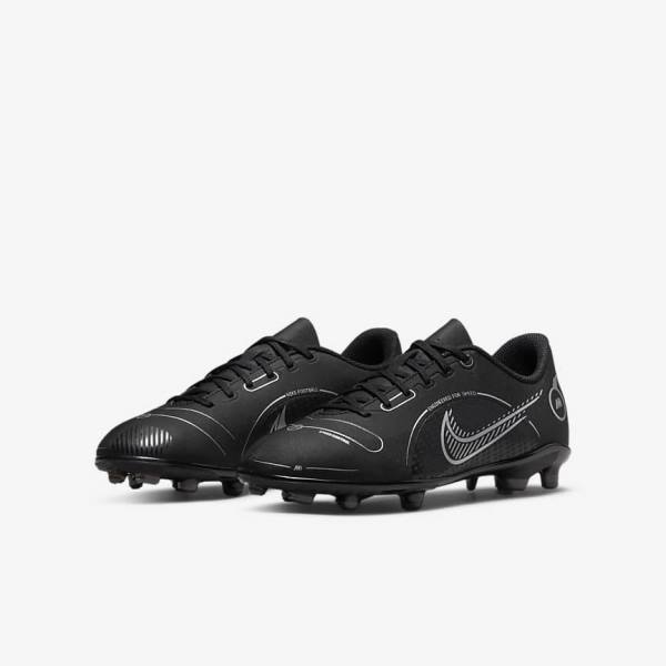 Nike Jr. Mercurial Vapor 14 Club MG Older Multi-Ground Lasten Jalkapallokengät Mustat Harmaat Metal Hopea | NK140TZB