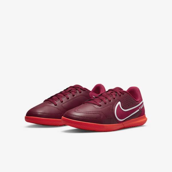 Nike Jr. Tiempo Legend 9 Club IC Older Indoor-Court Lasten Jalkapallokengät Punainen Vaaleanpunainen | NK987XPG