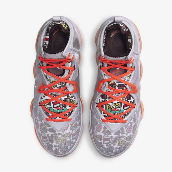 Nike LeBron 19 Miesten Koripallokengät Harmaat Oranssi Vaaleanpunainen Vihreä | NK073YLM